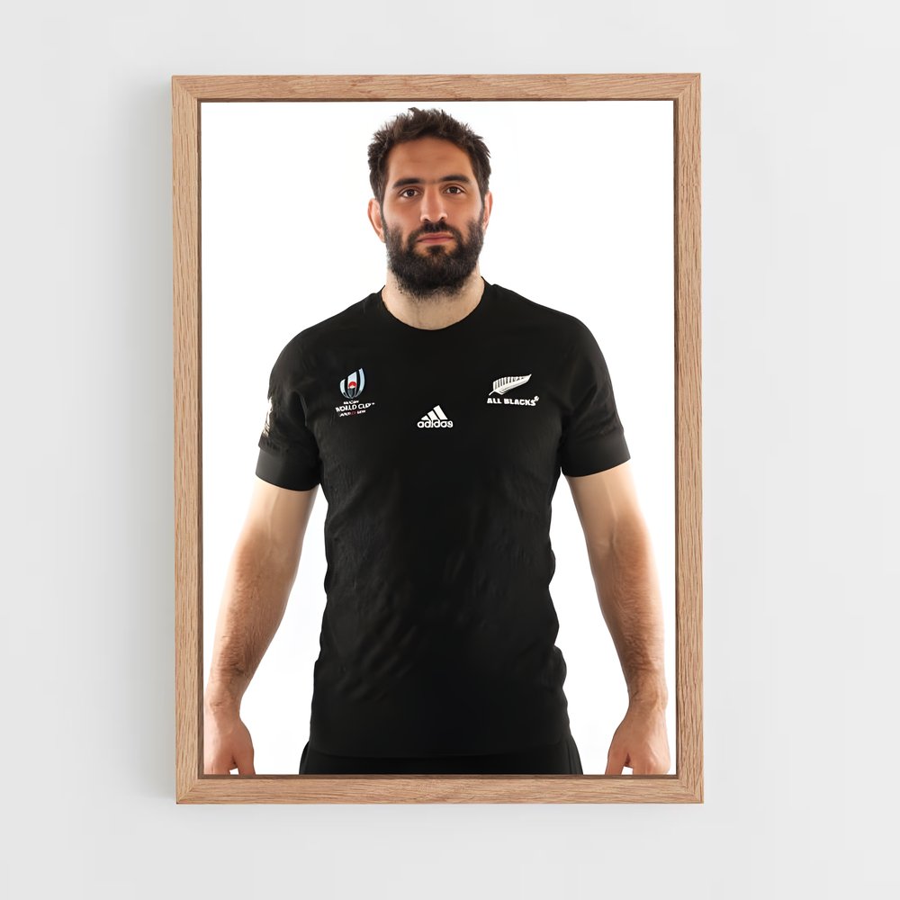 Poster Sam whitelock – affiche Rugby (vue 4)
